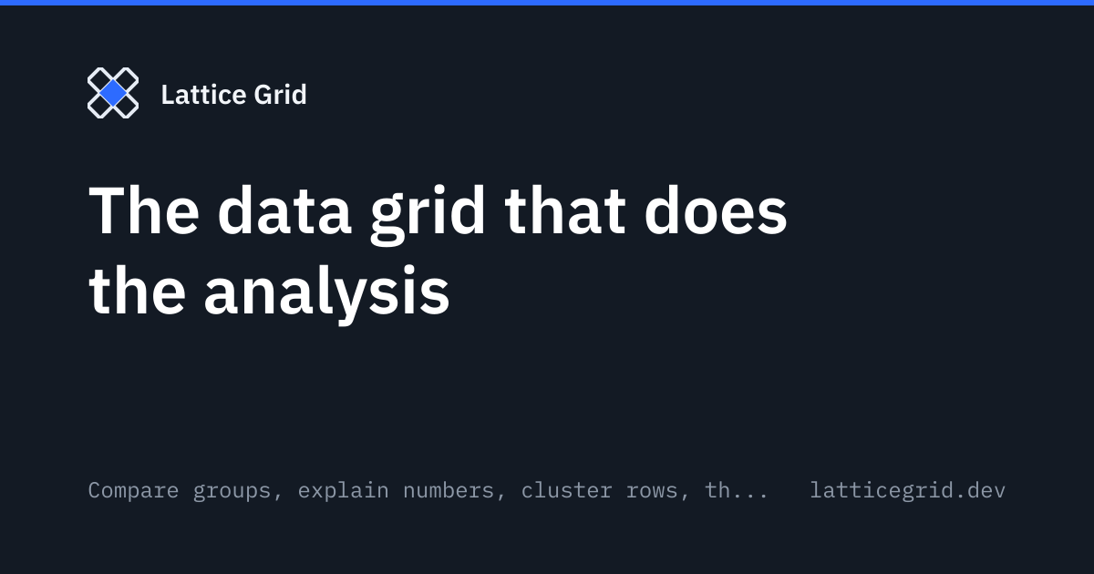 I turned the data grid inside our SaaS into its own product