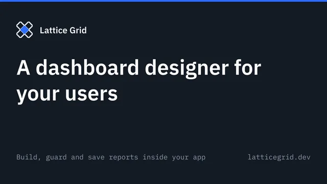 Dashboard builder over orders, products and customers demo